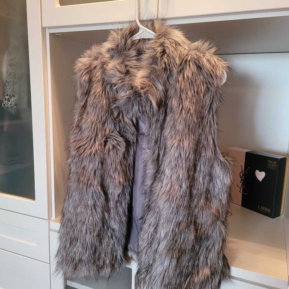 Faux fur vest